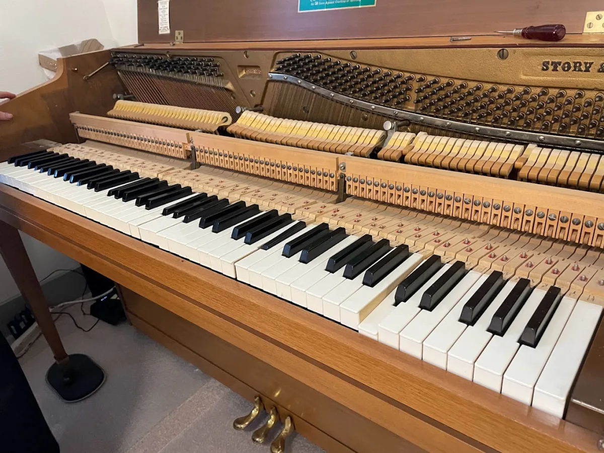 Story and Clark upright piano opened for service